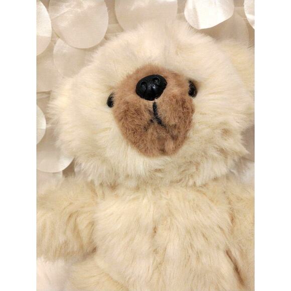 14" Baby Polor Teddy Bear Ivory Plush Stuffed Toy Adorable Face Cuddly Soft - Picture 8 of 13
